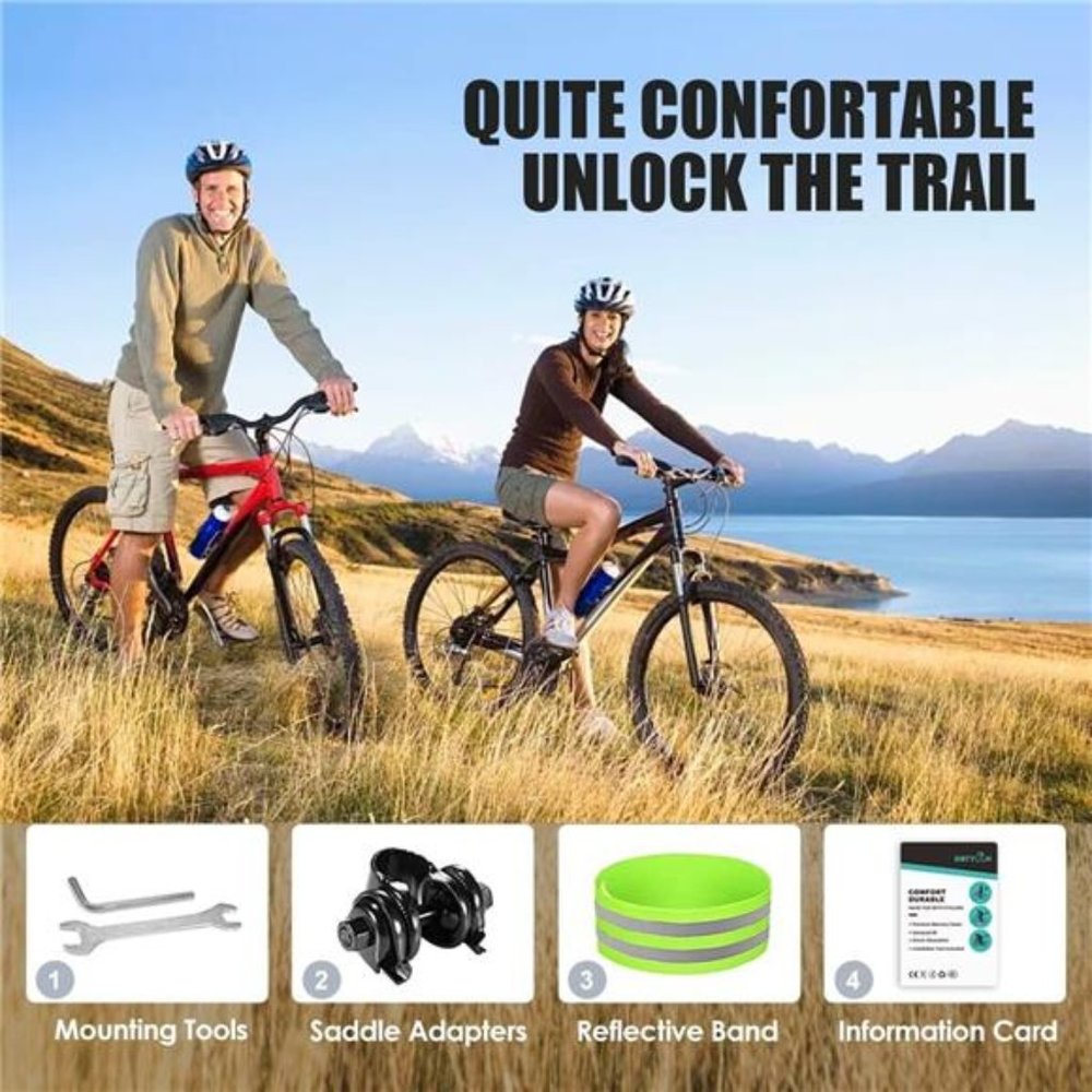 Unisex Oversized Comfort Bike Seat Wide Comfortable Bicycle Seat Cushion New - Picture 7 of 8